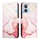 For Oukitel C36 / C35 PT003 Marble Pattern Flip Leather Phone Case(Rose Gold) - 2