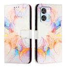 For Oukitel C36 / C35 PT003 Marble Pattern Flip Leather Phone Case(Galaxy Marble White) - 2