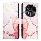 For Oukitel C37 PT003 Marble Pattern Flip Leather Phone Case(Rose Gold) - 2