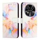 For Oukitel C37 PT003 Marble Pattern Flip Leather Phone Case(Galaxy Marble White) - 2