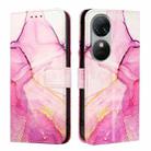 For Oukitel C38 PT003 Marble Pattern Flip Leather Phone Case(Pink Purple Gold) - 2