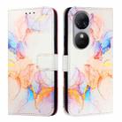 For Oukitel C38 PT003 Marble Pattern Flip Leather Phone Case(Galaxy Marble White) - 2