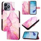 For Oukitel C51 PT003 Marble Pattern Flip Leather Phone Case(Pink Purple Gold) - 1