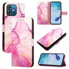 For Oukitel C53 PT003 Marble Pattern Flip Leather Phone Case(Pink Purple Gold) - 1