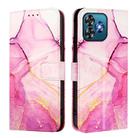 For Oukitel C53 PT003 Marble Pattern Flip Leather Phone Case(Pink Purple Gold) - 3