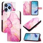 For Oukitel C50 PT003 Marble Pattern Flip Leather Phone Case(Pink Purple Gold) - 1