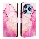 For Oukitel C50 PT003 Marble Pattern Flip Leather Phone Case(Pink Purple Gold) - 3