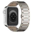 For Apple Watch Series 9 45mm Oval Butterfly Buckle Titanium Alloy Watch Band(Titanium) - 1