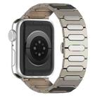 For Apple Watch Series 8 45mm Oval Butterfly Buckle Titanium Alloy Watch Band(Titanium) - 1