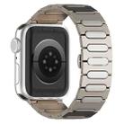 For Apple Watch SE 2022 44mm Oval Butterfly Buckle Titanium Alloy Watch Band(Titanium) - 1