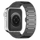 For Apple Watch Series 5 44mm Oval Butterfly Buckle Titanium Alloy Watch Band(Grey) - 1