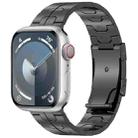 For Apple Watch Series 9 45mm Turtle Buckle Titanium Alloy Watch Band(Black) - 1