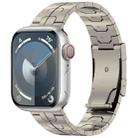 For Apple Watch SE 2022 44mm Turtle Buckle Titanium Alloy Watch Band(Titanium) - 1