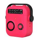 For AirPods 2 / 1 Radio Style Wireless Bluetooth Earphones Shockproof Protective Case(Rose Red) - 1