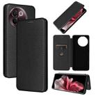 For vivo V30e Carbon Fiber Texture Flip Leather Phone Case(Black) - 1