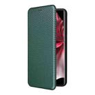 For vivo V30e Carbon Fiber Texture Flip Leather Phone Case(Green) - 2