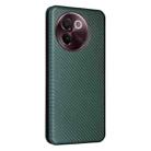 For vivo V30e Carbon Fiber Texture Flip Leather Phone Case(Green) - 3