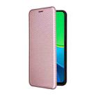 For vivo Y19s 4G Global Carbon Fiber Texture Flip Leather Phone Case(Pink) - 2