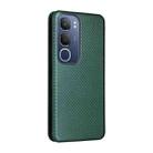 For vivo Y19s 4G Global Carbon Fiber Texture Flip Leather Phone Case(Green) - 3