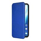 For Fujitsu Arrows F-51E We2 Plus Carbon Fiber Texture Flip Leather Phone Case(Blue) - 2