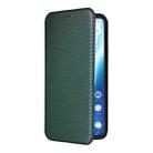 For Fujitsu Arrows F-51E We2 Plus Carbon Fiber Texture Flip Leather Phone Case(Green) - 2