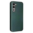 For Fujitsu Arrows F-51E We2 Plus Carbon Fiber Texture Flip Leather Phone Case(Green) - 3