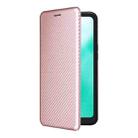 For Fujitsu Arrows F-52E We2 Carbon Fiber Texture Flip Leather Phone Case(Pink) - 2