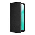 For Fujitsu Arrows F-52E We2 Plus Carbon Fiber Texture Flip Leather Phone Case(Black) - 2