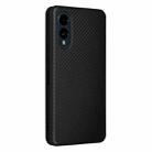 For Fujitsu Arrows F-52E We2 Plus Carbon Fiber Texture Flip Leather Phone Case(Black) - 3