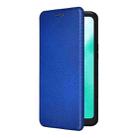 For Fujitsu Arrows F-52E We2 Plus Carbon Fiber Texture Flip Leather Phone Case(Blue) - 2