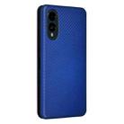 For Fujitsu Arrows F-52E We2 Plus Carbon Fiber Texture Flip Leather Phone Case(Blue) - 3