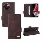 For vivo V30e Magnetic Clasp Leather Phone Case(Brown) - 1