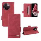 For vivo V30e Magnetic Clasp Leather Phone Case(Red) - 1