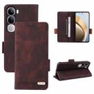 For vivo V40 Lite 5G / Y300 5G IDN Magnetic Clasp Leather Phone Case(Brown) - 1