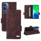 For vivo Y19s Magnetic Clasp Leather Phone Case(Brown) - 1