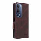 For vivo Y19s Magnetic Clasp Leather Phone Case(Brown) - 3