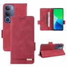 For vivo Y19s Magnetic Clasp Leather Phone Case(Red) - 1