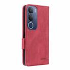 For vivo Y19s Magnetic Clasp Leather Phone Case(Red) - 3