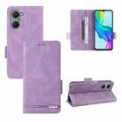 For vivo Y18 / Y03 Magnetic Clasp Leather Phone Case(Purple) - 1