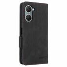 For vivo Y18 / Y03 Magnetic Clasp Leather Phone Case(Black) - 3