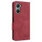 For vivo Y18 / Y03 Magnetic Clasp Leather Phone Case(Red) - 3