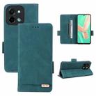 For vivo Y28 4G Magnetic Clasp Leather Phone Case(Green) - 1