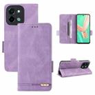For vivo Y28 4G Magnetic Clasp Leather Phone Case(Purple) - 1