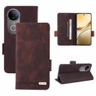 For vivo V50 5G Magnetic Clasp Leather Phone Case(Brown) - 1
