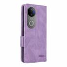 For vivo V50 5G Magnetic Clasp Leather Phone Case(Purple) - 3
