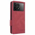 For Redmi K70 / K70 Pro Magnetic Clasp Leather Phone Case(Red) - 3