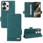 For Xiaomi Redmi Turbo 3 Magnetic Clasp Leather Phone Case(Green) - 1