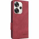 For Xiaomi Redmi Turbo 3 Magnetic Clasp Leather Phone Case(Red) - 3