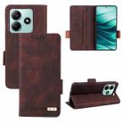 For Xiaomi Poco M7 Pro 5G / Redmi Note 14 5G Magnetic Clasp Leather Phone Case(Brown) - 1