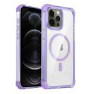 For iPhone 12 Pro Transparent MagSafe Magnetic Phone Case(Purple) - 1